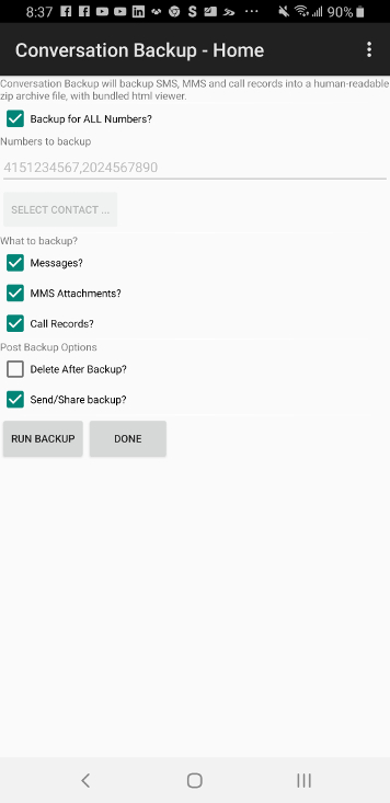 android conversation backup image