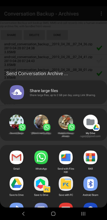 android conversation backup image