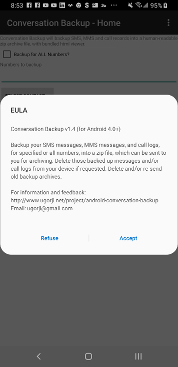 android conversation backup image